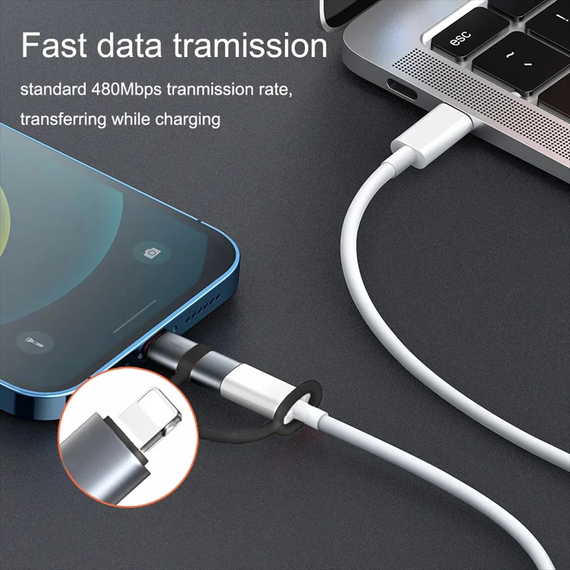 NNBILI PD30W Adapter USB typu C do ios dla iOS Konwerter męski na żeński typu C dla iPhone 14 13 12 11 Macbook Szybkie złącze