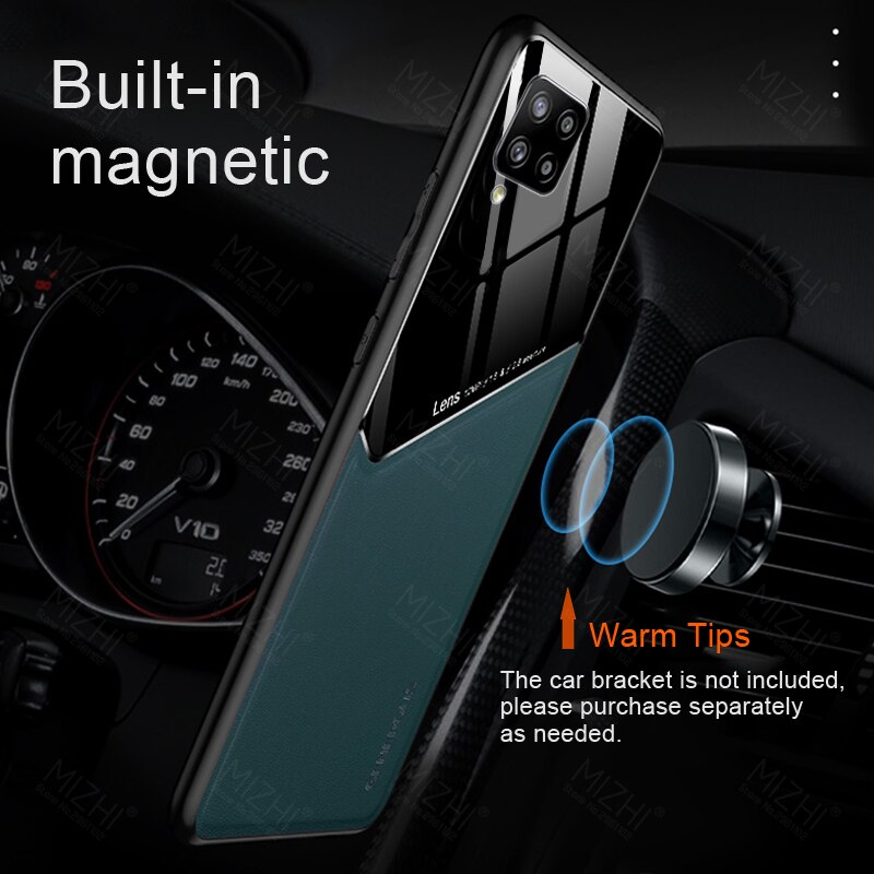 Para samsung a12 cuero caso De Teléfono magnético para samsung galaxy a12 12 a125f samsun galax Cámara cubierta de protección de coque
