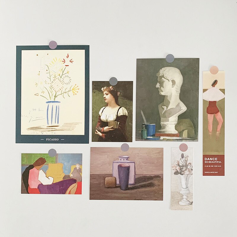 Nordic Eenvoudige Art Postkaart Muur Sticker Fotografie Props Diy Witte Achtergrond Collocatie Kamer Decoratie Kaart Wenskaart: 9