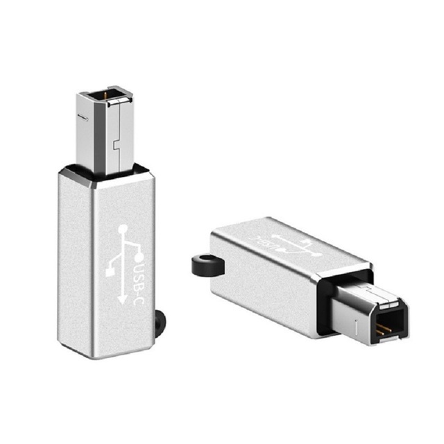 USB Typ C Buchse auf USB B Stecker Adapter für Scanner Drucker Konverter USB C Datenübertragungsadapter für Midi- Regler Tastatur: Gelb