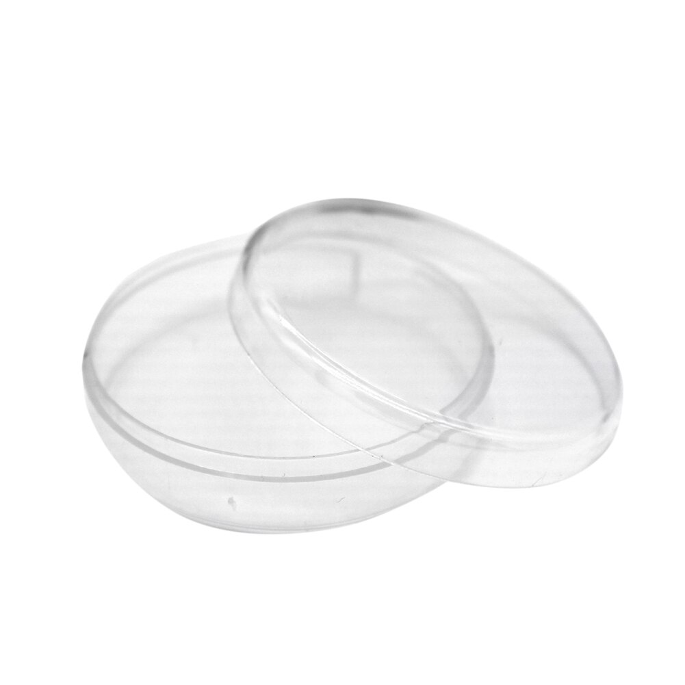 Transparante vierkante ronde puff box bb crème poeder opbergdoos make-up houder: Ronde