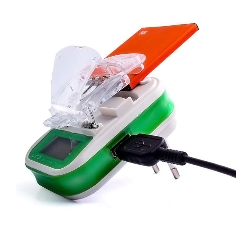 USB Universal Battery Charger LCD Indicator Screen EU/US Plug For Cell Phones USB Charger Samsung Battery Charger