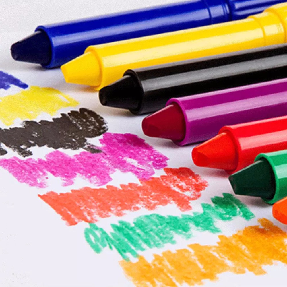DELVTCH Draagbare 12 Kleuren Oliepastel Waskrijt Pen Kinderen Kids Schilderij Tekening Scholieren Briefpapier Leveringen