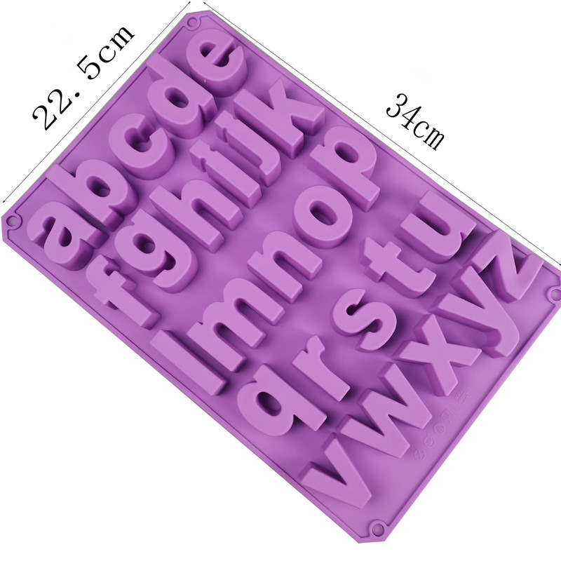 3D Alphabet Buchstaben Beton Silikon Formen Gips Nummer Hauptstadt Kleinbuchstaben bilden DIY Kuchen Harz Hause Dekorationen Werkzeuge: Armee Grün