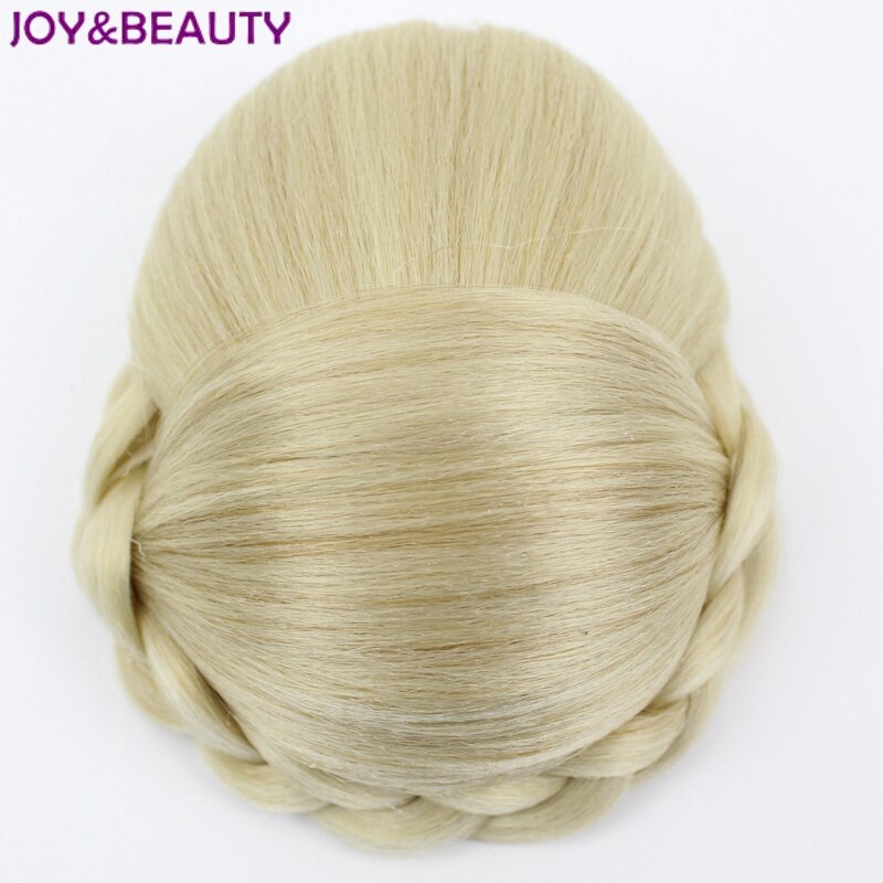 JOY &amp; BEAUTY-moño de pelo sintético para mujer, moño de pelo trenzado, rodillo de rosquilla, pieza de cabello de fibra de alta temperatura, 6 colores