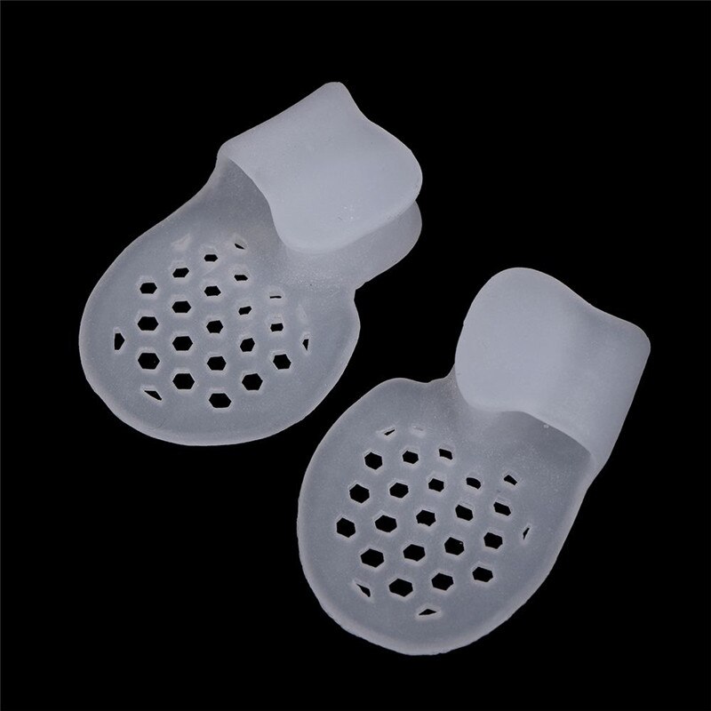 2 stk myk silikon lilletå tommel gjenbrukbar daglig bruk tåskillere spacer unisex pustende hallux valgus tærskillere