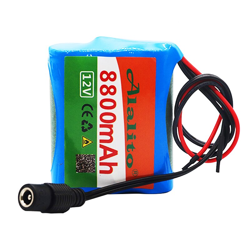 original protection plate 12v battery pack 12V 8800mAh 18650 lithium ion DC12.6V super rechargeable battery