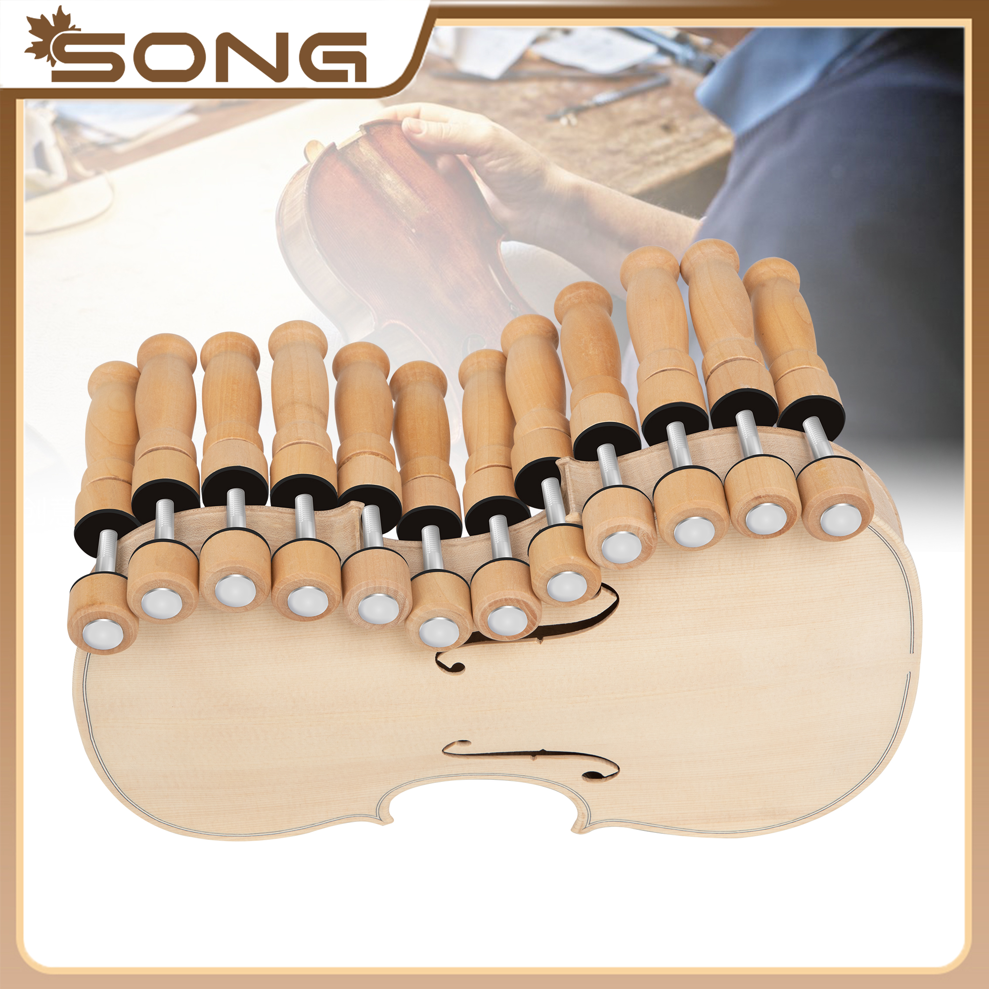 20pcs violin clamp violin Wooden splint Body Assembly Clip Cello simple root Clamps Bass simple root Violin making Repair Tool