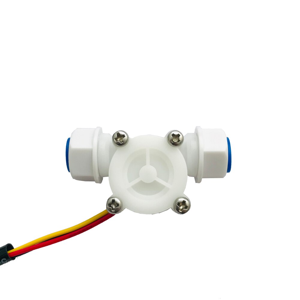 US211M Flow Meter Display with USN-HS06PE Hall Flow Sensor Measurement 0.3-3L/min Range for 4-6mm PE pipe iSentrol Saier