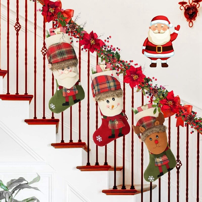 Artificial Garland with Red Berries and Holly Leaves, Pine Cone Garland for Fireplace Stairs Table Decorations