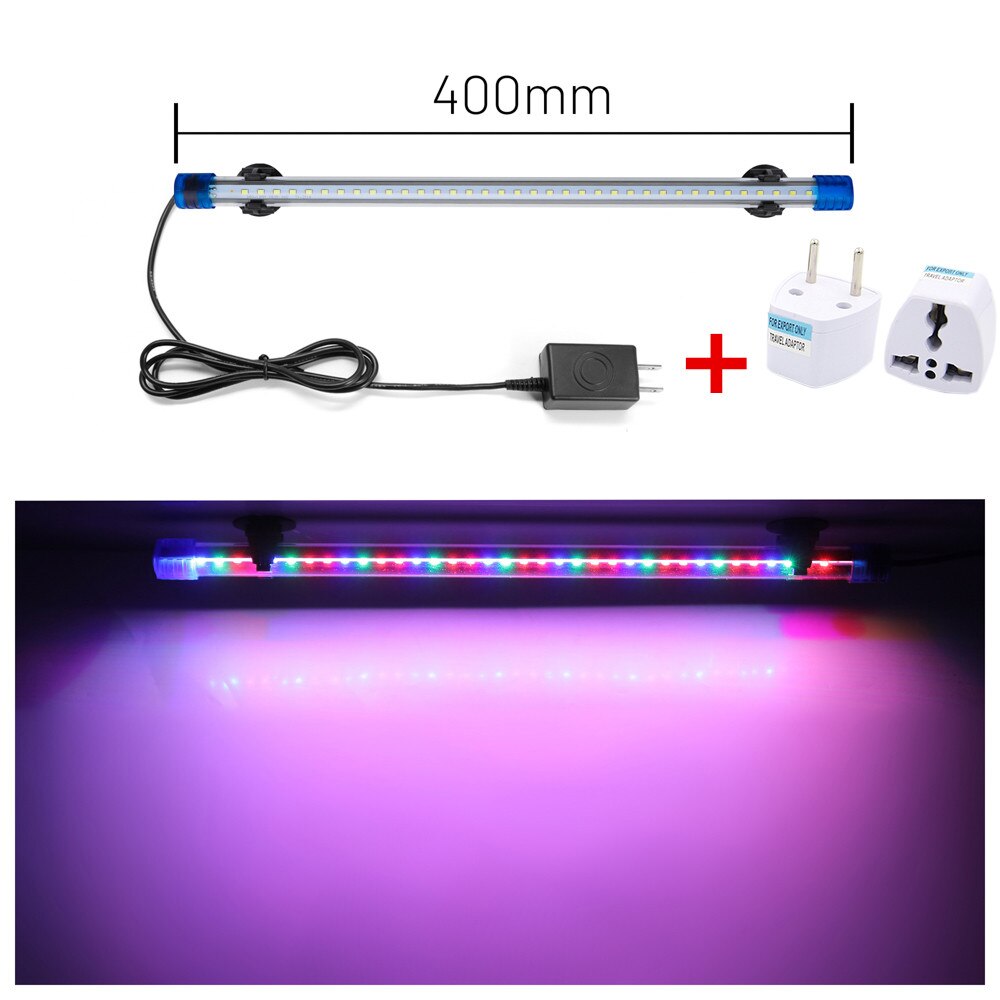 20-50CM Aquarium Light LED Fish Tank Submersible Light Lamp Waterproof Underwater LED Lights Aquarium Lighting: 40cm Red Blue Green