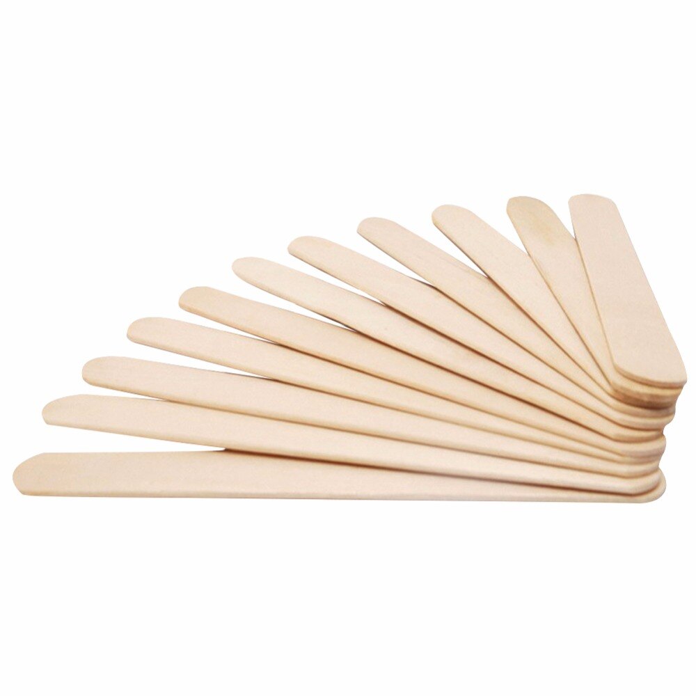 50Pcs/Lot Colored Wooden Popsicle Sticks Natural Wood Ice Cream Sticks Kids DIY Hand Crafts Art Ice Cream Lolly Cake Tools
