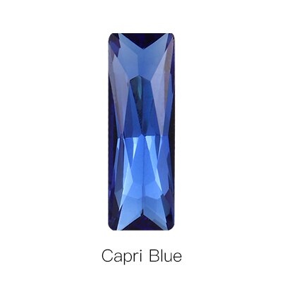 Meerdere Kleur Prinses Baguette Glas Accessoires Kleding Strass Mobiele Telefoon Patches Pointback Strass Accessoire: 5x15mm / Capri blue