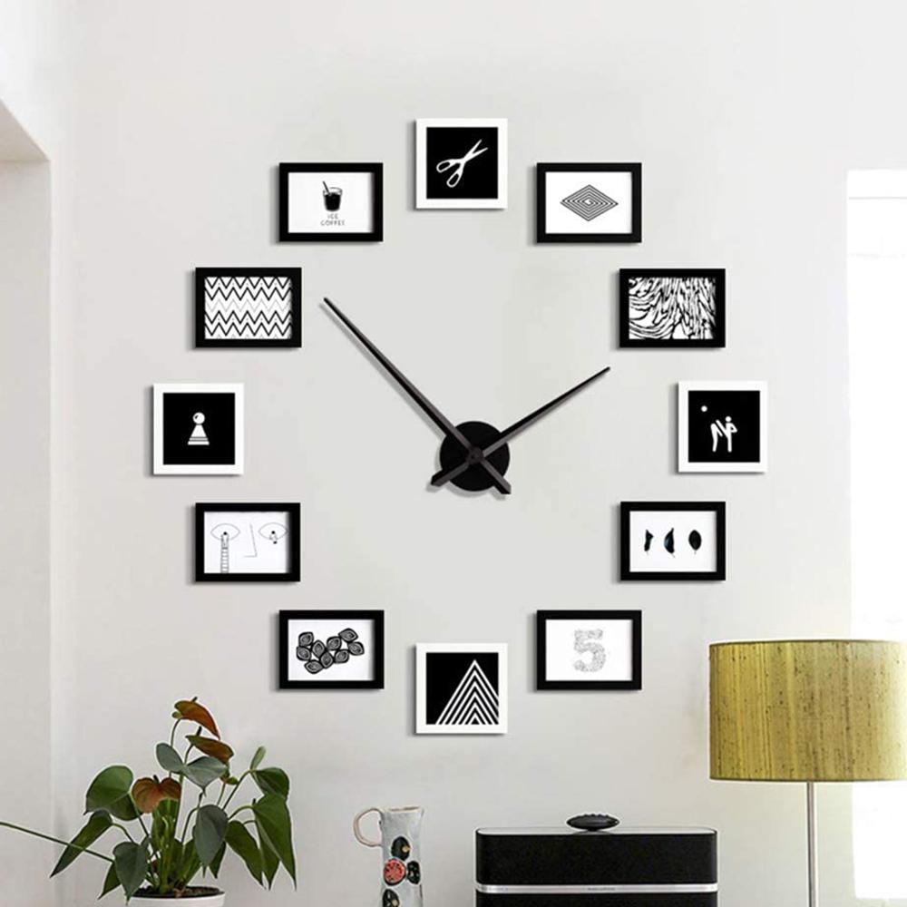 Large Wall Clock Movement Mechanism Clockwork with Clock Hand Needle for DIY 3D Mirror Wall Clock Replacement Accessories Parts