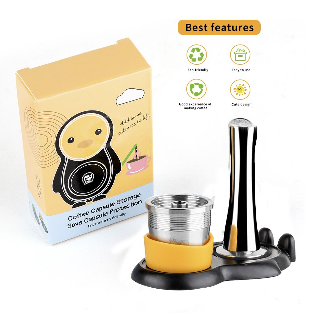 Icafilas rustfritt stål gjenbrukbart illy kaffefilter tukle sett påfyllbare kapsler pod tukle til illy  x9 x8 x7.1 y5 y3 y1.1: Multi