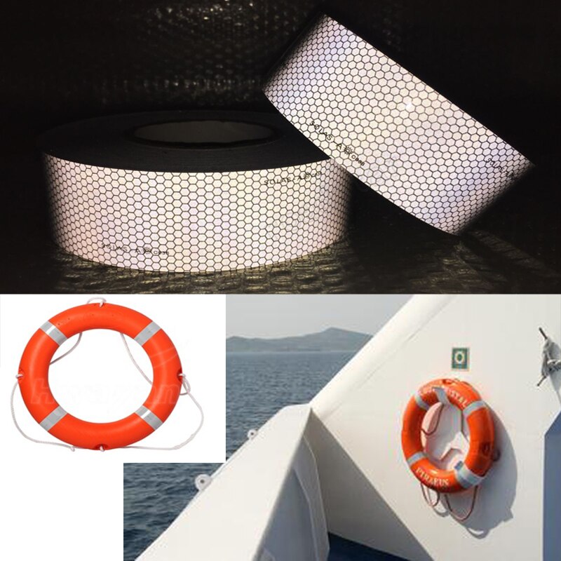 5 cm x 5m sola-refleksbånd til skib til livreddende produkter, der syr på tøj