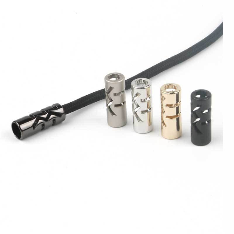 Hohl Zylinder Metall Schnur Ende Seil Enden Deckel sperren Umschalten Stopper Clip Für Kleidung Tasche Sportbekleidung Schnürsenkel Seil Teile Zubehör