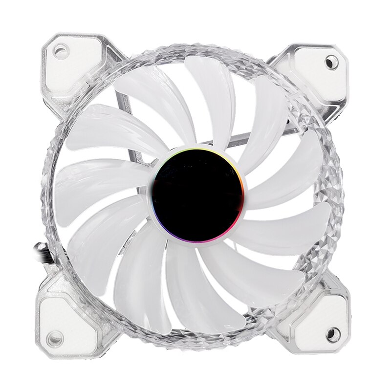 RGB Diamond Facet Case Fans 120mm Ultra-Quiet RGB Chassis Cooling Fans with Remote Controller Speed Adjustable Colorful