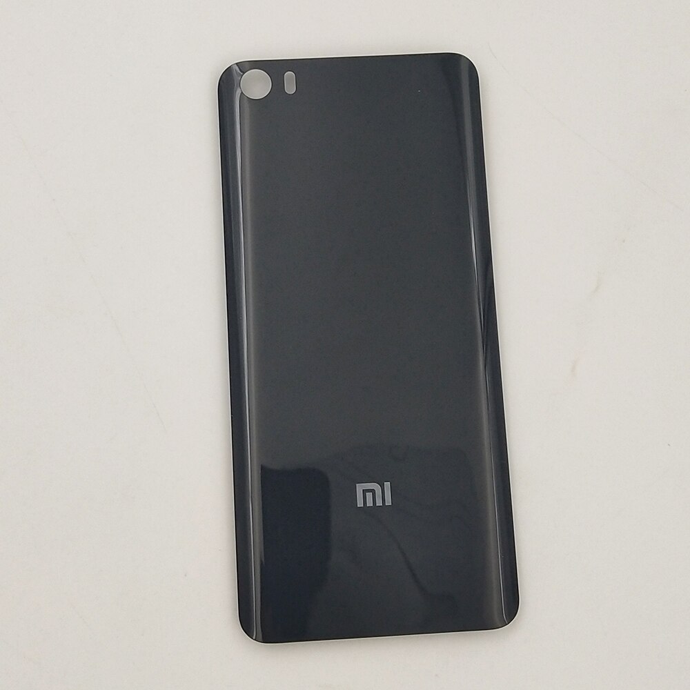 Original XiaoMi Mi5 Glass Back Cover Rear Door Panel Housing Case Protective Shell For XIAOMI MIUI Mi5 Battery Repair Part 5.15&quot;: Black