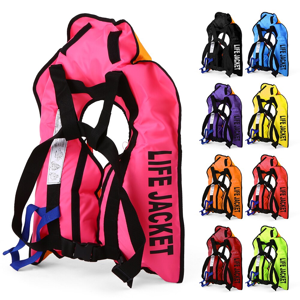 Manual Inflatable Life Jacket Adult Life Vest Water Sports Swiming Fishing Survival Jacket TPU nylon