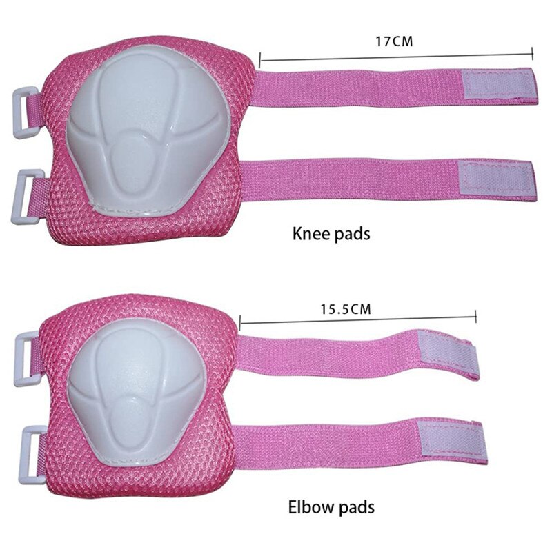 Casco de seguridad para niños, conjuntos de rodilleras para ciclismo, patines y rodilleras, Protector de 7 piezas para niños y niñas, deportes al aire libre