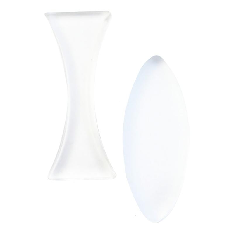 2pcs Basic Physics Teaching Optical Glass Lens Concave Convex Lens Sets