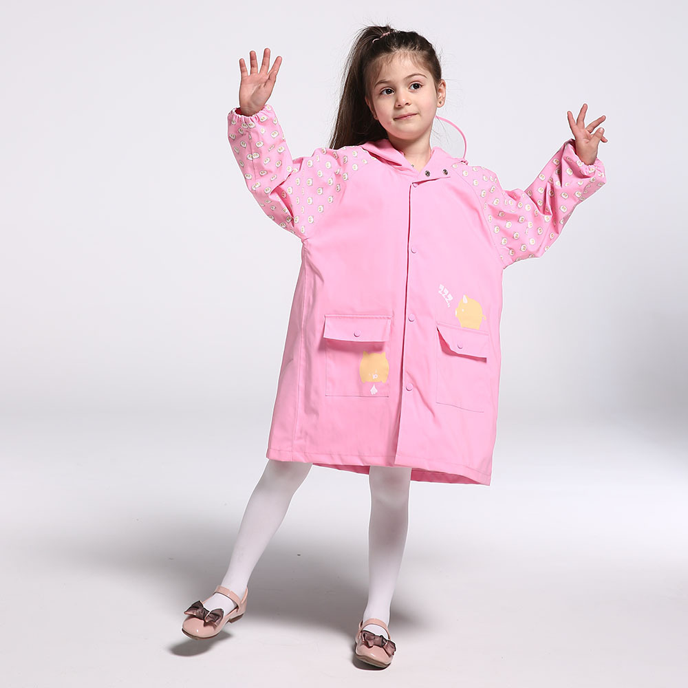 Cartoon Kinderen Regenjas Geel Regen Poncho Ondoordringbare Kid Regen Jas Przeciwdeszczowe Dla Dzieci Jongens Meisjes Regenkleding Y5Y