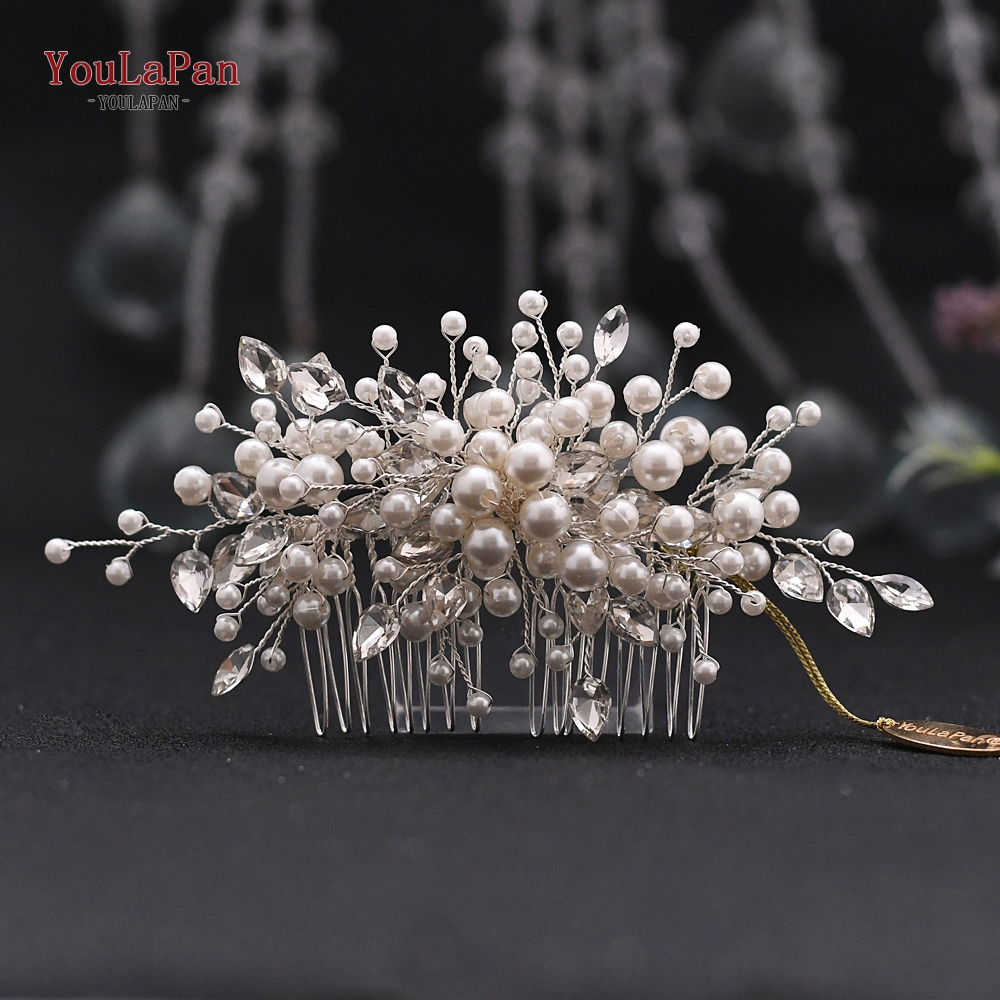 Topqueen HP77 Bruiloft Tiara Bridal Kammen Strass Bruiloft Hoofddeksels Bruiloft Haar Accessoires Bruids Hoofdtooi Bruiloft Haar Kam: HP42
