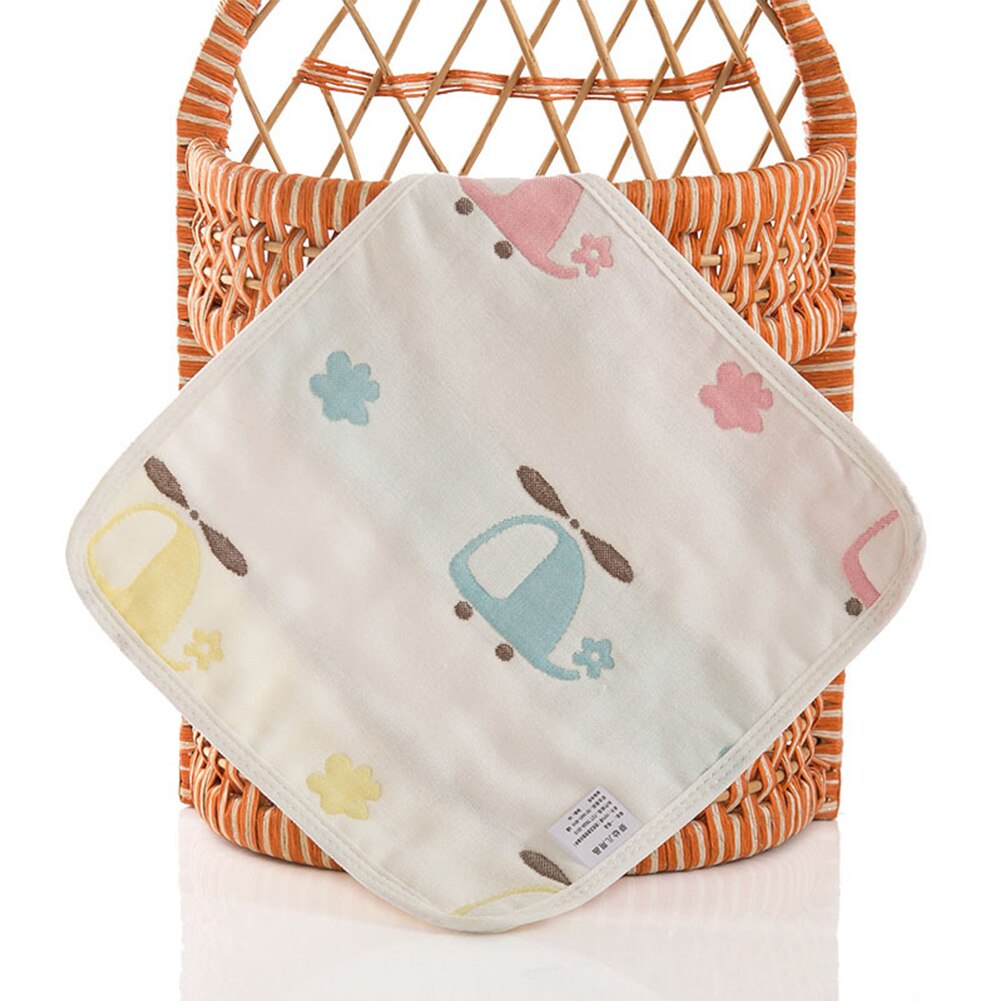 Pasgeboren kind baby jongen meisje katoenen handdoek vierkant 6 lagen gaas cartoon haak slabbetjes goed ademend schattig zoet boerendoekje: D
