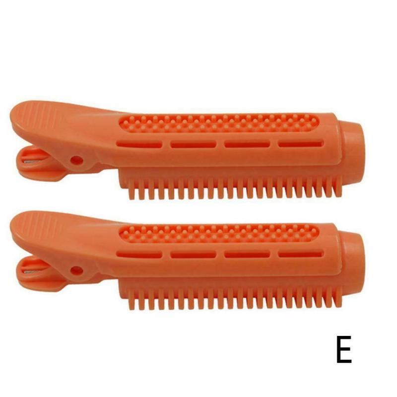 2 Stuks Volumizing Haar Wortel Clip Hair Curler Clips Klemmen Wortels Perm Staven Styling Rollers Natuurlijke Haar Styling Clip: Orange