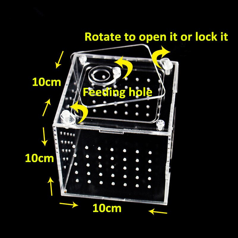 Reptile breeding box reptile terrarium cage gekko insect box leopard gecko hide reptile supplies lizard tank