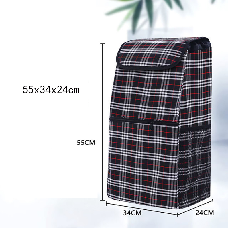 Storage Bags for Trolley Shopping Cart Woman Market Purchase Basket Trailer Portable Cart Large Luggage Bags Foldable Handbag