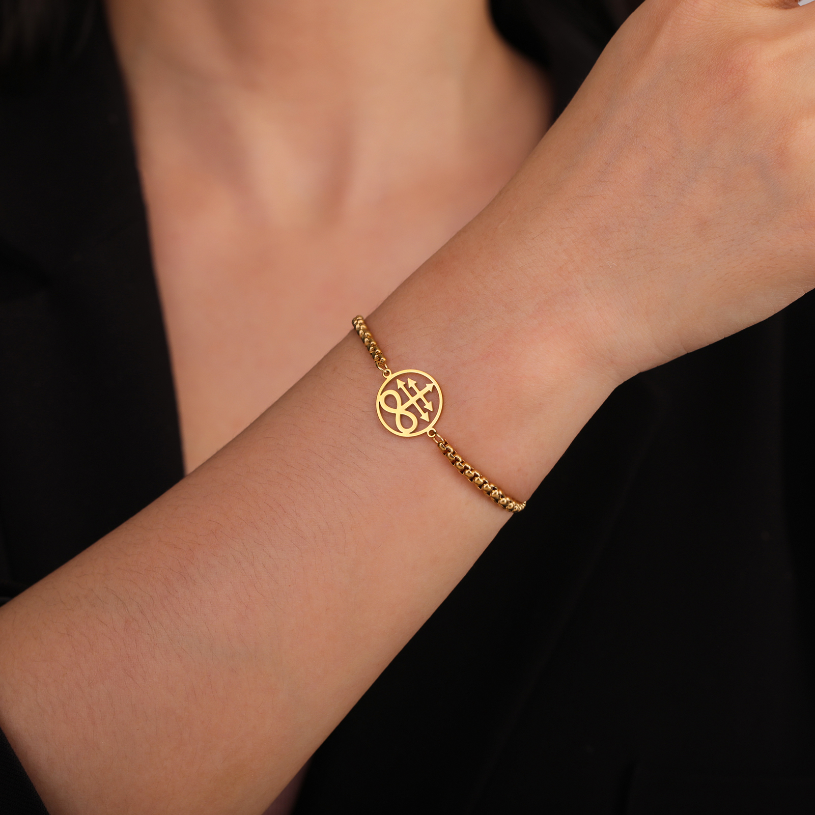 LIKGREAT Satanic Leviathan Kruis Signet Armband Vintage Demon Devil ketting Armband voor Mannen Talisman Amulet Sieraden