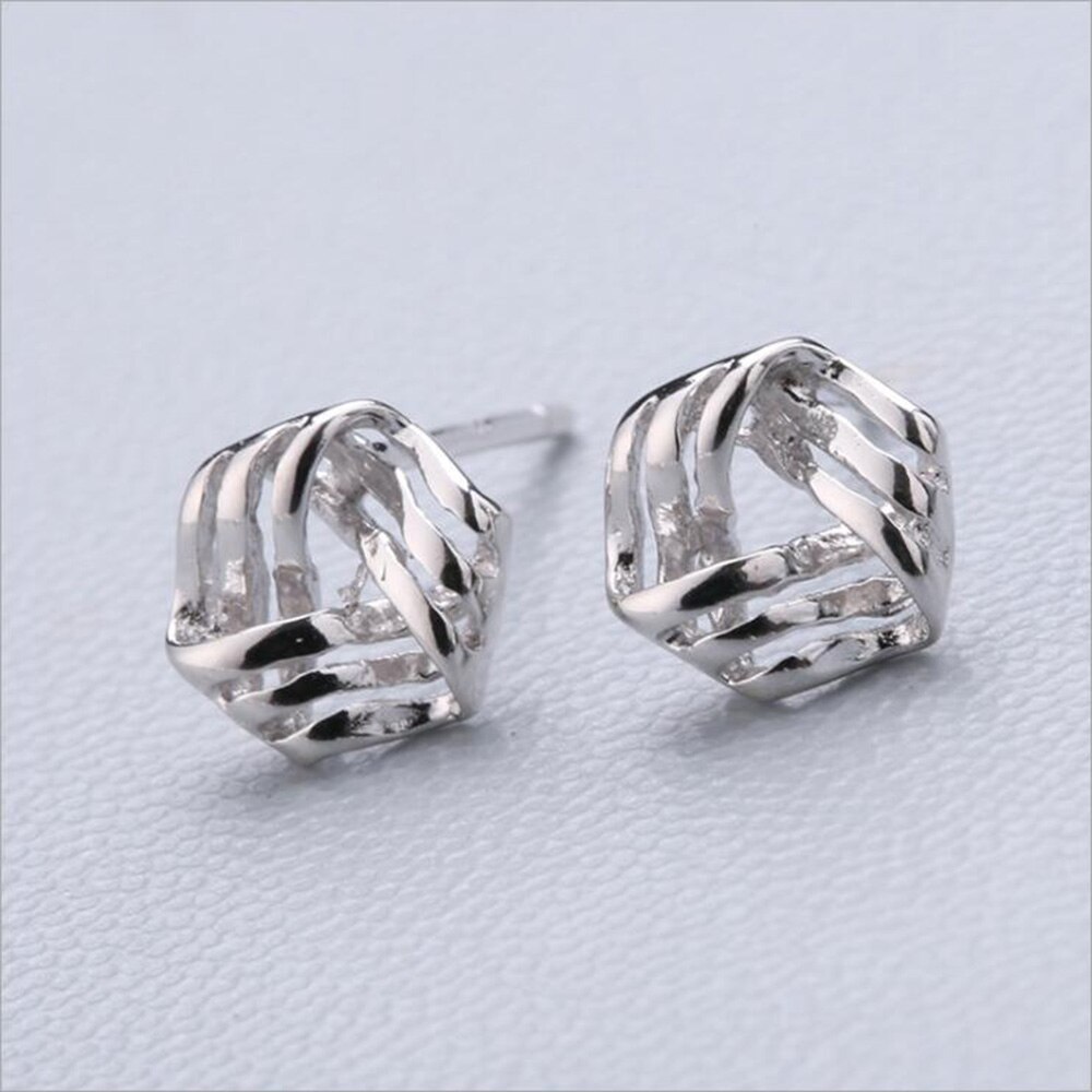 XIYANIKE Geometry Earring 925 Sterling Silver Cute Stud Earrings Ear Needle Simple Personality For Women 91-108: 96