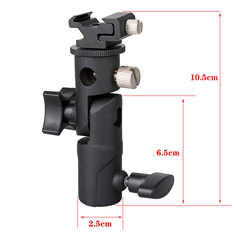 Fotografi tilbehør blitz lys beslag stander speedlite holder adapter 1/4 &quot; 3/8 &quot; mount sko fotografering flash triopod
