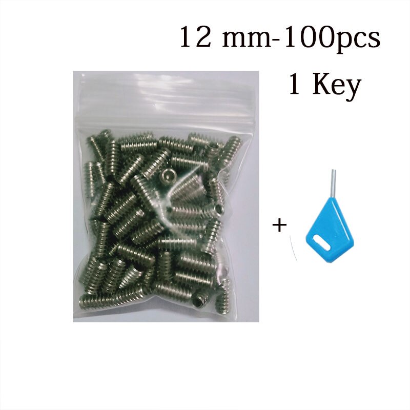 Aleta de tabla de surf de acero inoxidable 316, estándar americano 10 #-24, tornillo especial, extremo cóncavo, enchufe hexagonal, Máquina fija, tornillo de aleta de alambre superior: 12mm-100pcs-blue