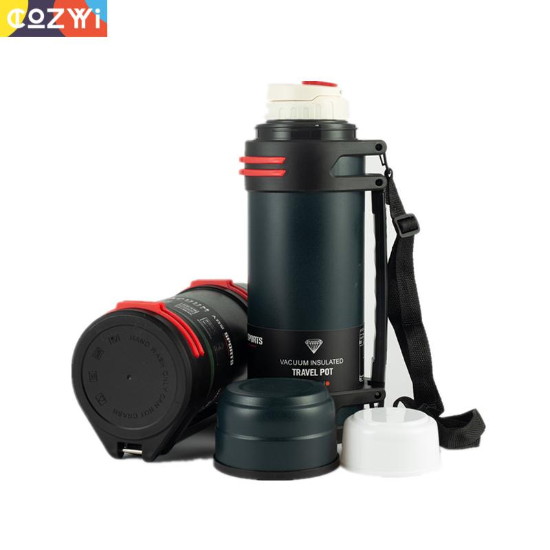 1.6l/2l/2.5l Thermoskan Outdoor Thermoskan Grote Capaciteit Koffie Water Fles Camping Met Touw Isolatie Fles Water cup