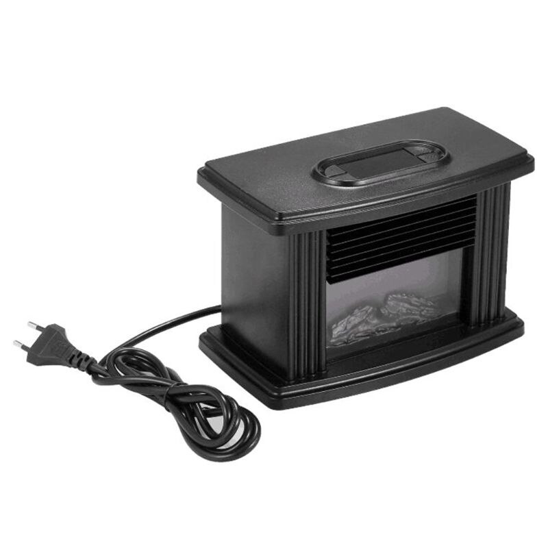 1000w elektrisk flammevarmer pejs luftvarme rumvarmer blæser radiator eu  q1jb