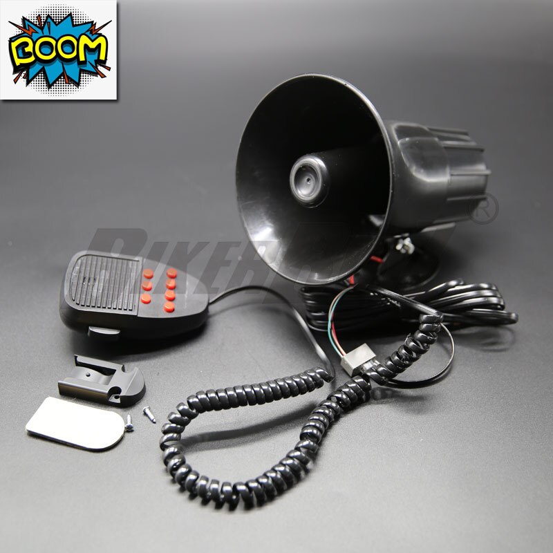 12V 100W 7 Sound Tones Loud Horn Car Truck Vehicle Speaker Warning Alarm Siren Horn Fire Loudspeaker