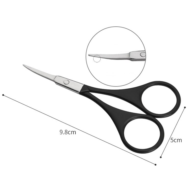 Ciseaux à cils à sourcils professionnels de tondeuse droite ou angle outil d'extension de faux cils