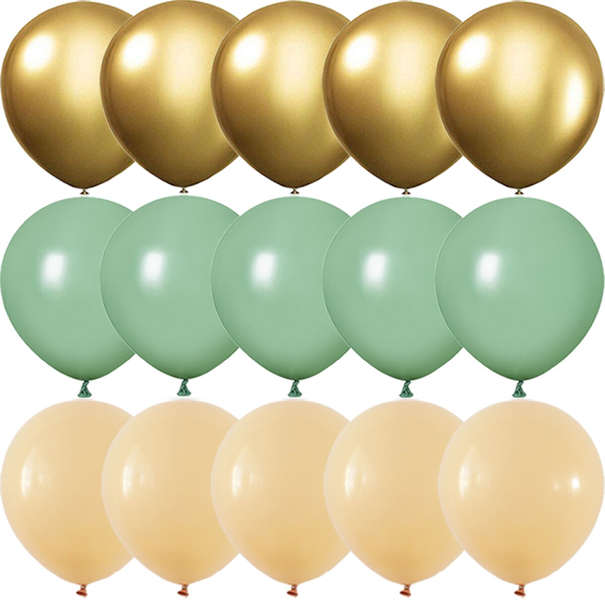 Globos dorados para de cumpleaños, color verde aguacate, confeti metálico para Baby Shower, boda, aniversario, Globos de boda, decoraciones: Caqui oscuro