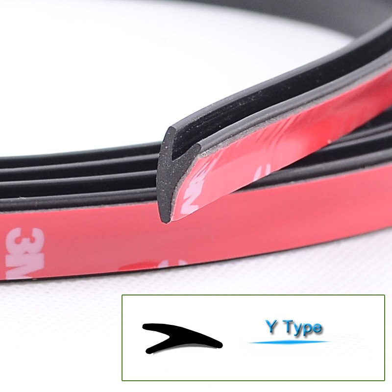 1/2/3 meters Car Sealing Strip Sticker Dustproof Waterproof Sound Insulation Auto Window Gap Protection Car Seal Strip Protector: 2meters