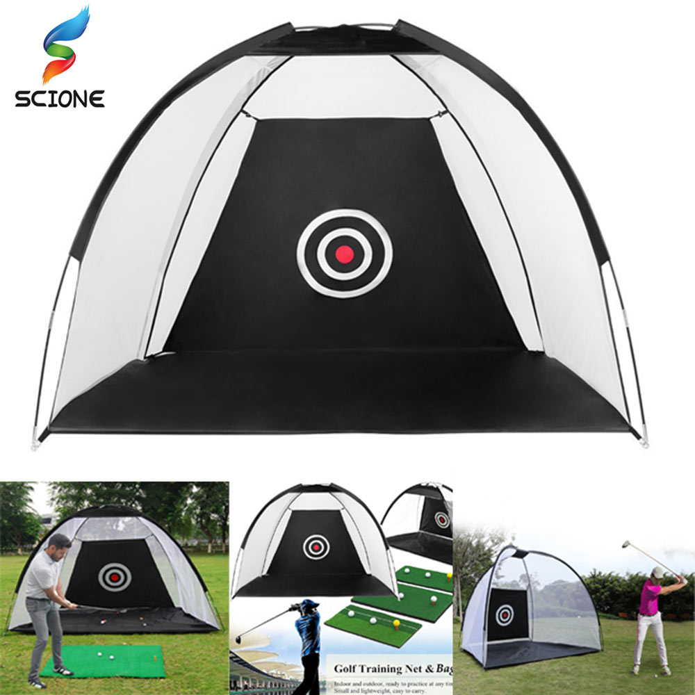 1M 2M Golf Cage pratique Net formation intérieure en plein air Sport Golf exercice équipement jardin formateur Portable Golf formation tente
