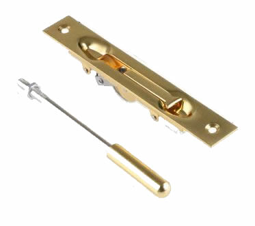 304 stainless steel hidden bolt,security door Built-in latch lock,embedded door latch,Fire emergency door escape door lock: 8 inch / Gold