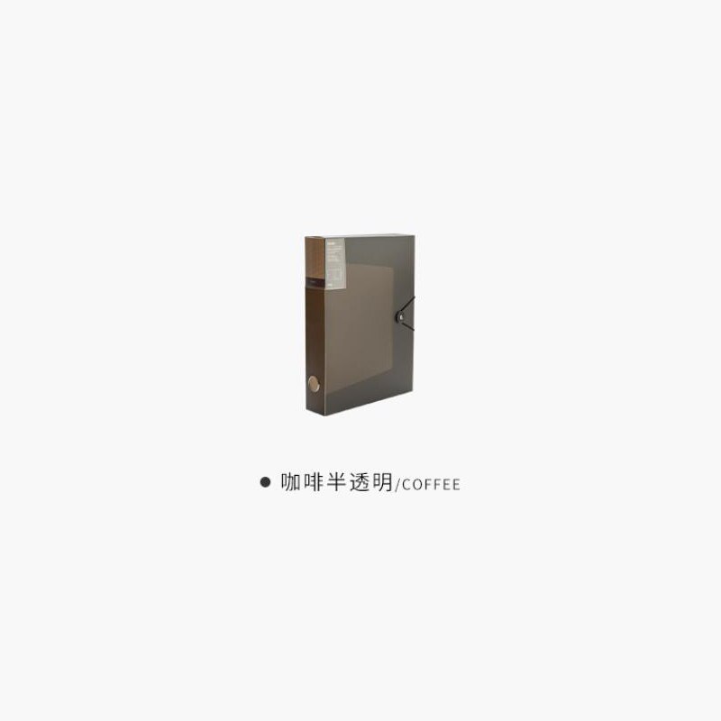 Pp Transparent Multifunctional Conference Folder Business Stationery Folder Contract File Box Office Organizer Desk Organizer: Coffee translucent