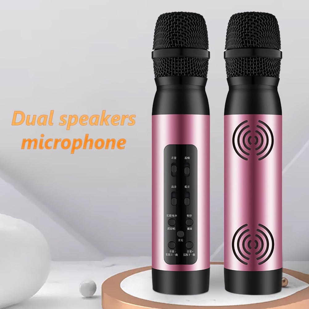 Bluetooth Wireless Microphone Karaoke Speaker KTV Music Player Singing Recorder Handheld Microphone Mic in stock