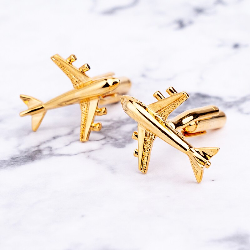 Boutique Airplane Cufflinks Metal Aircraft Cuff Link Mens Jewelry For Business Shirt Wedding &retail