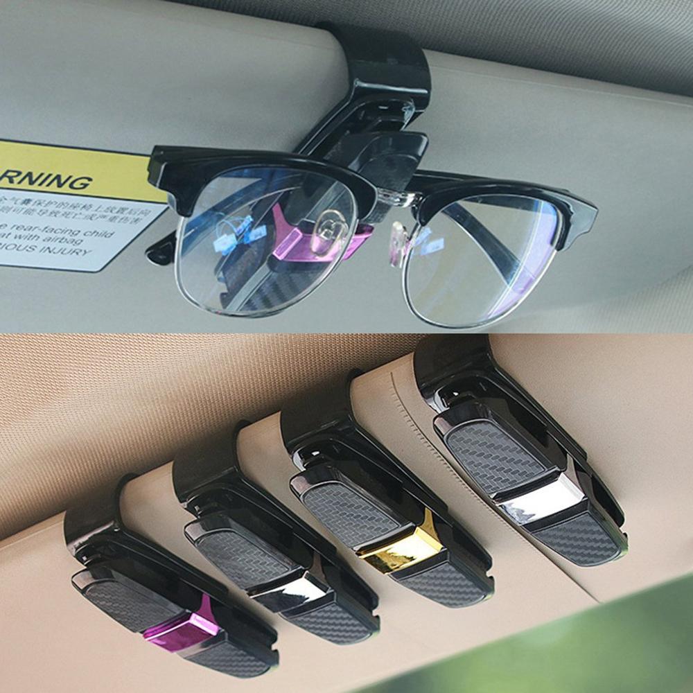 S-Type Carbon Solderen Auto Bril Clip Zonnebril Dubbele Clip Zonneklep Zonnebril Wetsvoorstel Houder Multifunctionele Auto Levert