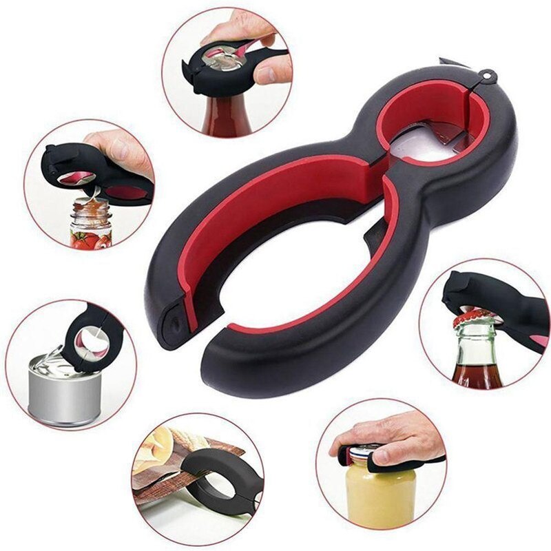 Ouvre-bocal en forme de 8, ouvre-bouteille facile à saisir, couvercle torsadé, ouverture rapide, cuisson, utilisation quotidienne pour les mains faibles et l&#39;arthrite