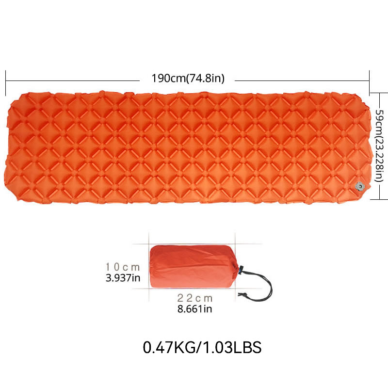 Colchoneta inflable ultraligera para acampar, colchón de aire mate, para senderismo, trekking, cama plegable portátil de viaje, almohadilla para dormir